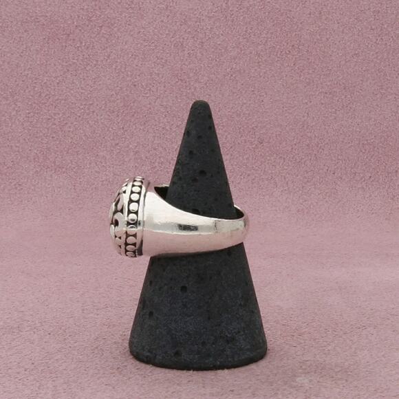 sterling silver chunky scroll ring size 6.75 - Picture 2 of 3